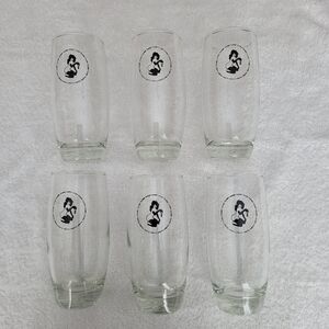 Six Vintage Playboy Club Drinking Glasses